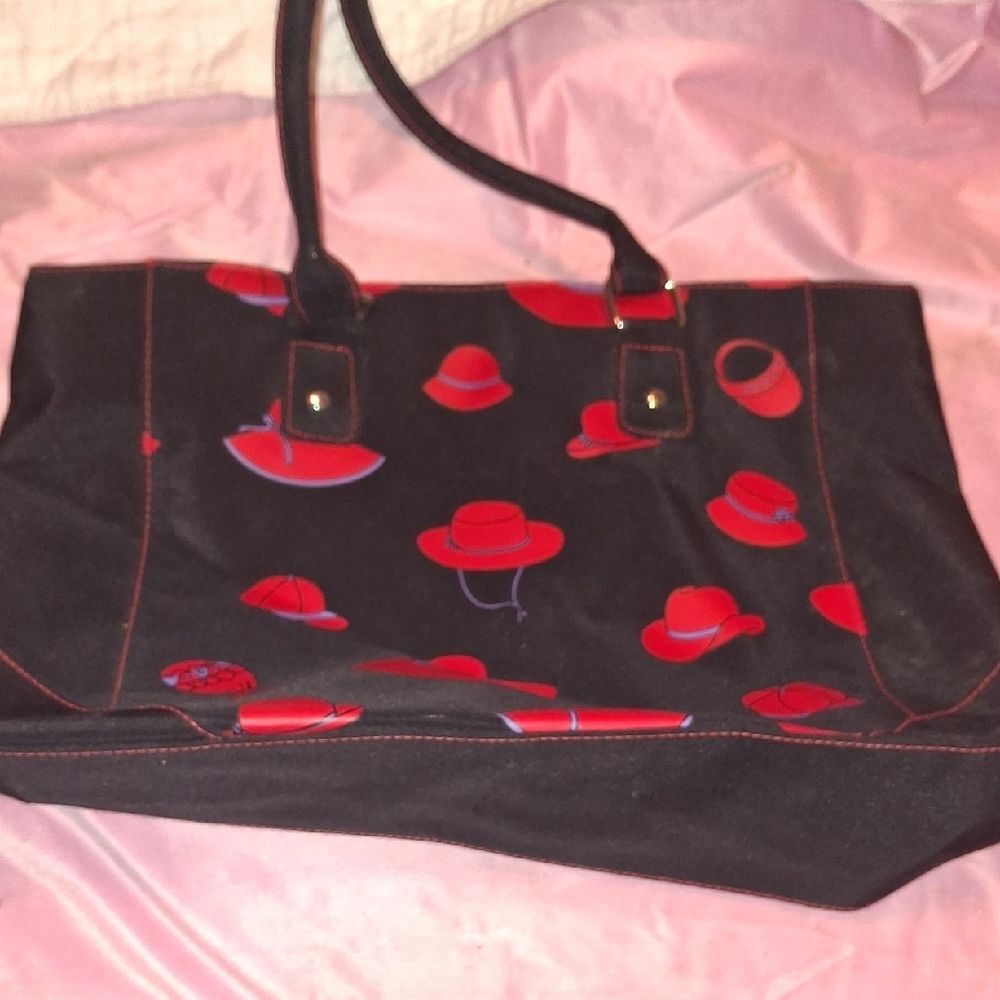 Stylish Black and Red Tote Bag
